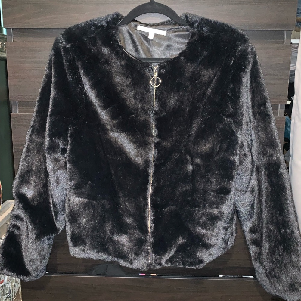 Faux fur sweater